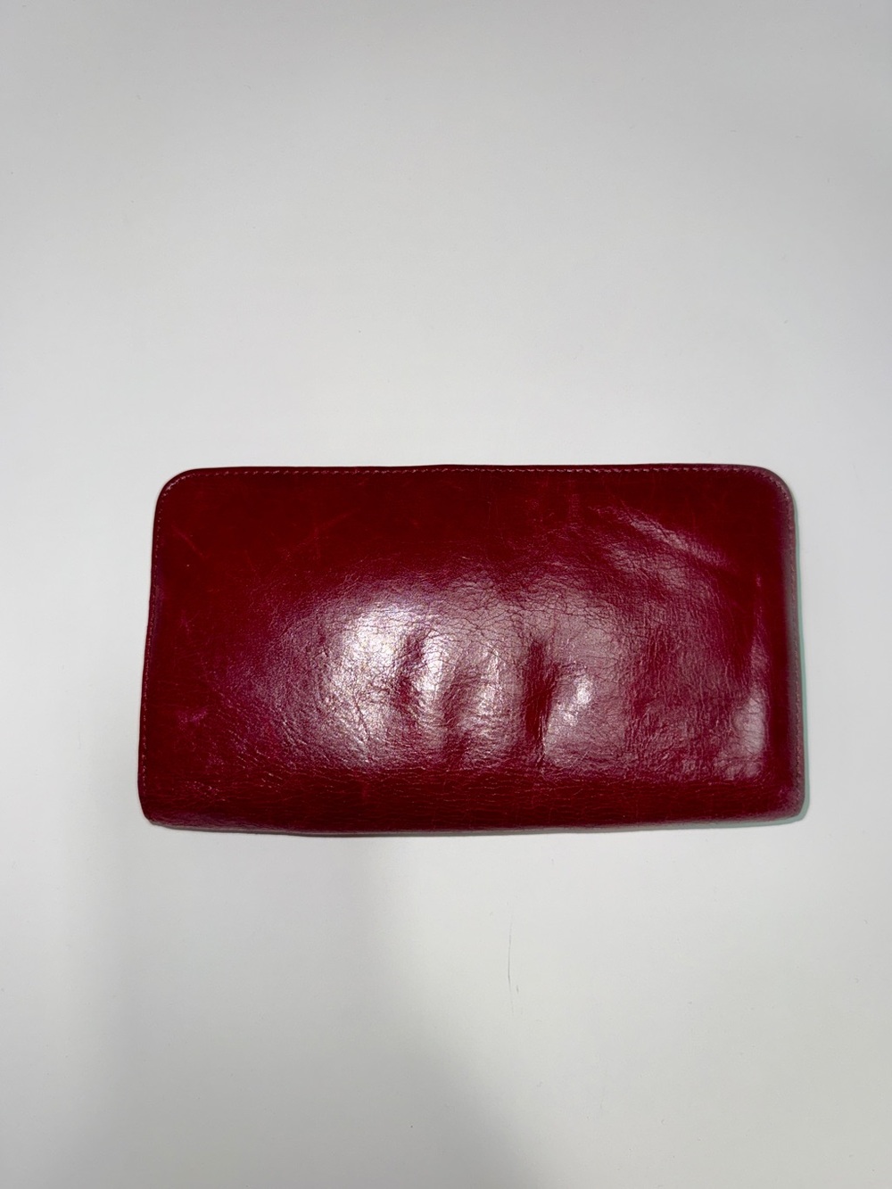 HOBO International Red Leather Frame Clutch Wallet | Vintage Style Kiss Lock - Picture 2 of 7